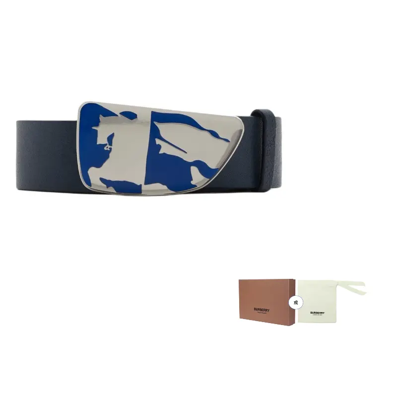 

Burberry Щит Экд кожаный ремень, Blue