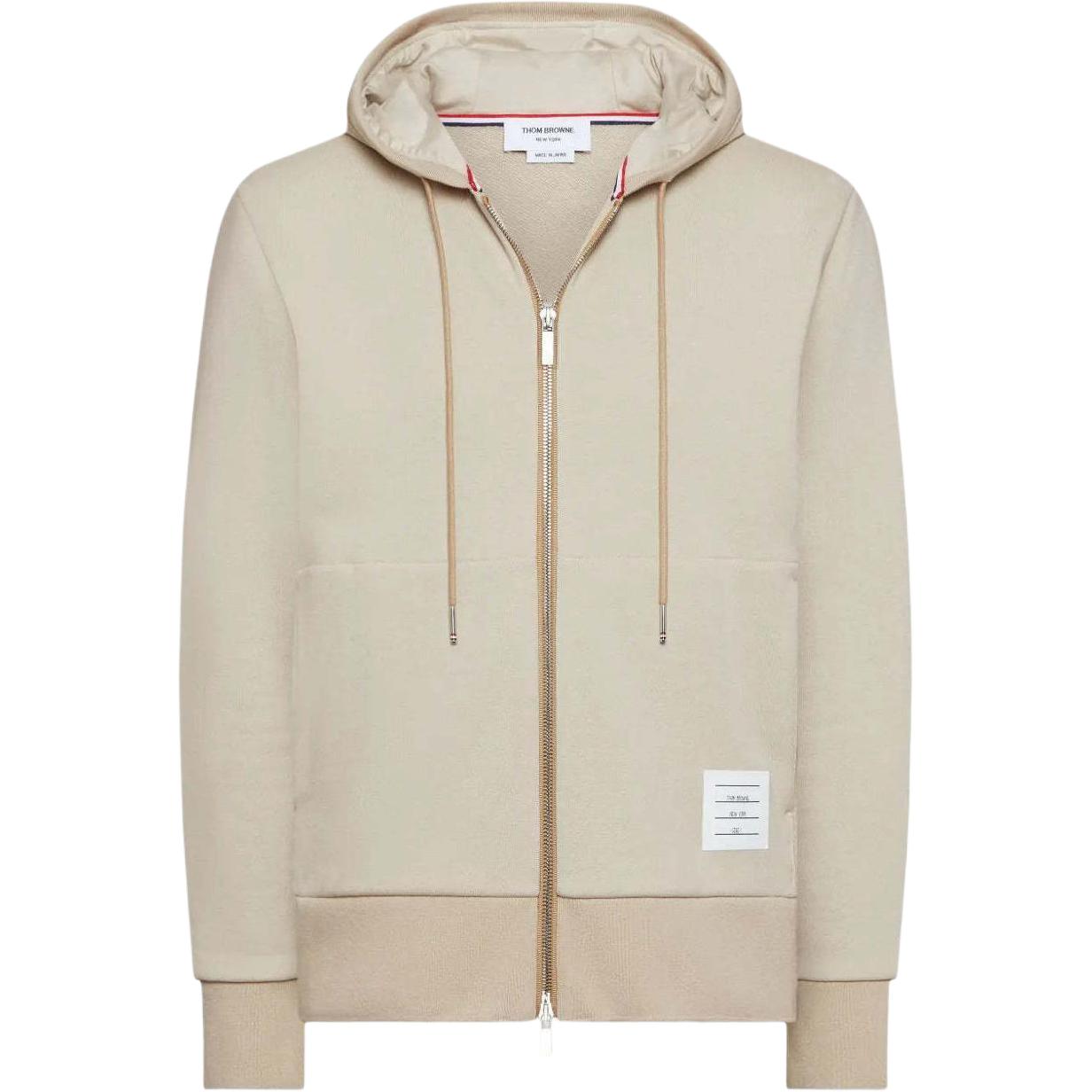 

Толстовка с молнией на 4 планках THOM BROWNE, бежевый