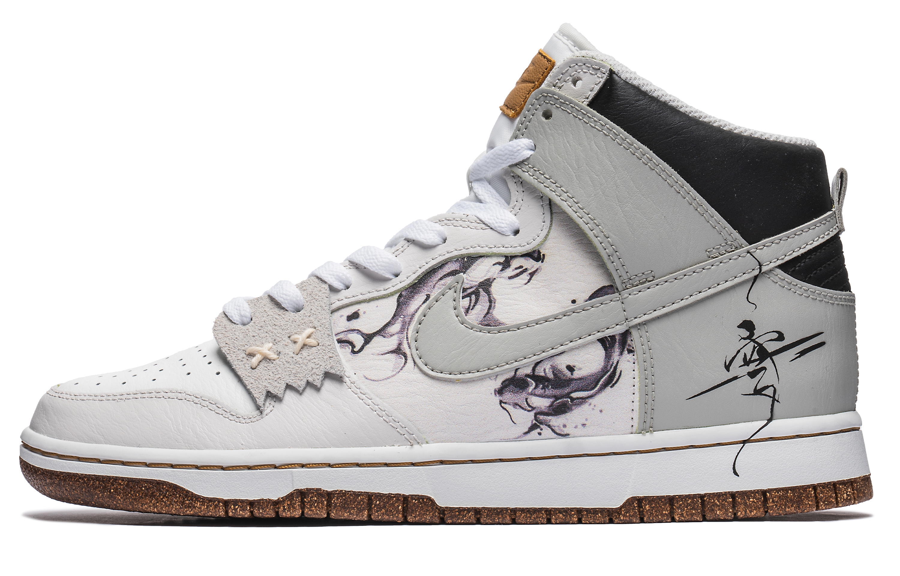 

Кроссовки Nike Dunk High Skateboard Shoes Men High-Top Gray White