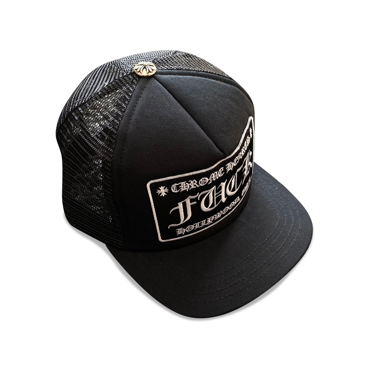 

Chrome Hearts F**k Hollywood Дальнобойщик Черная шляпа