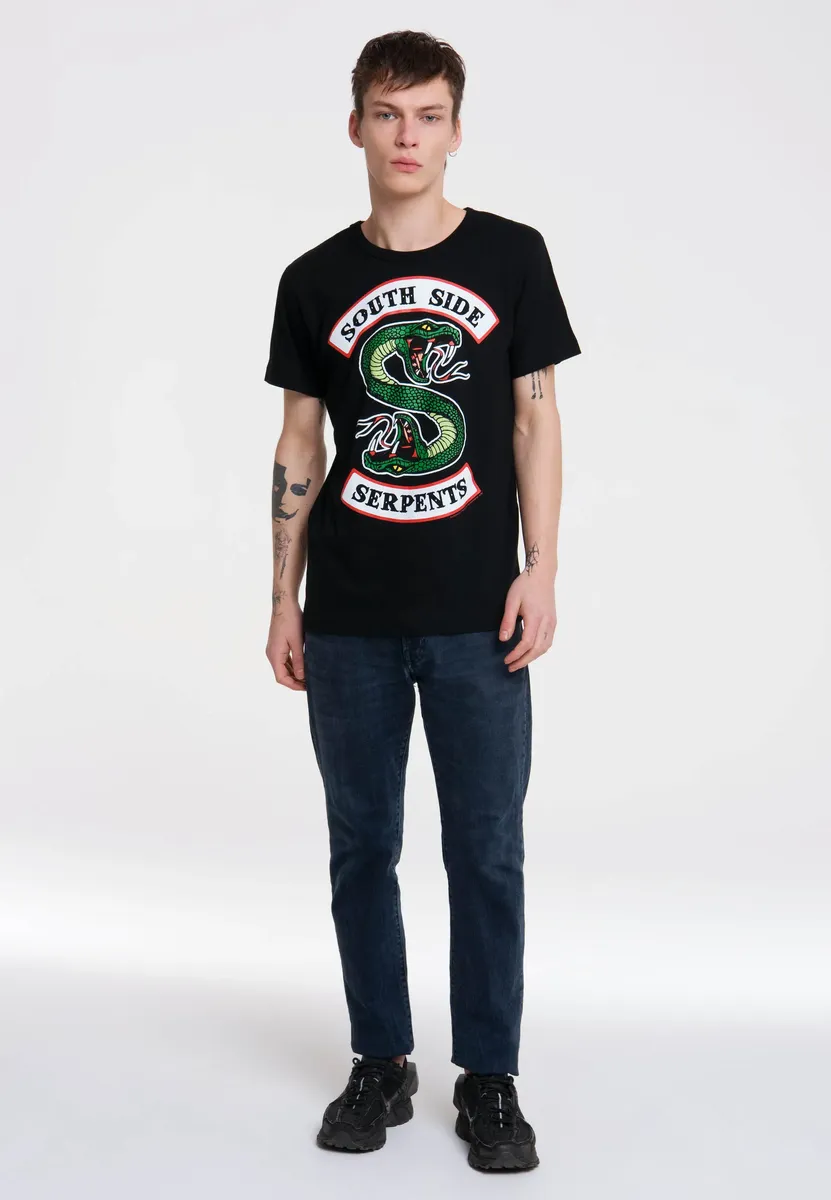 

Футболка Logoshirt "Riverdale - South Side Serpents" с мотивом South Side Serpents, черный
