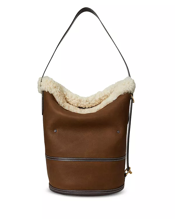 

Сумка-Ведро Bellport из овчины Polo Ralph Lauren, коричневый