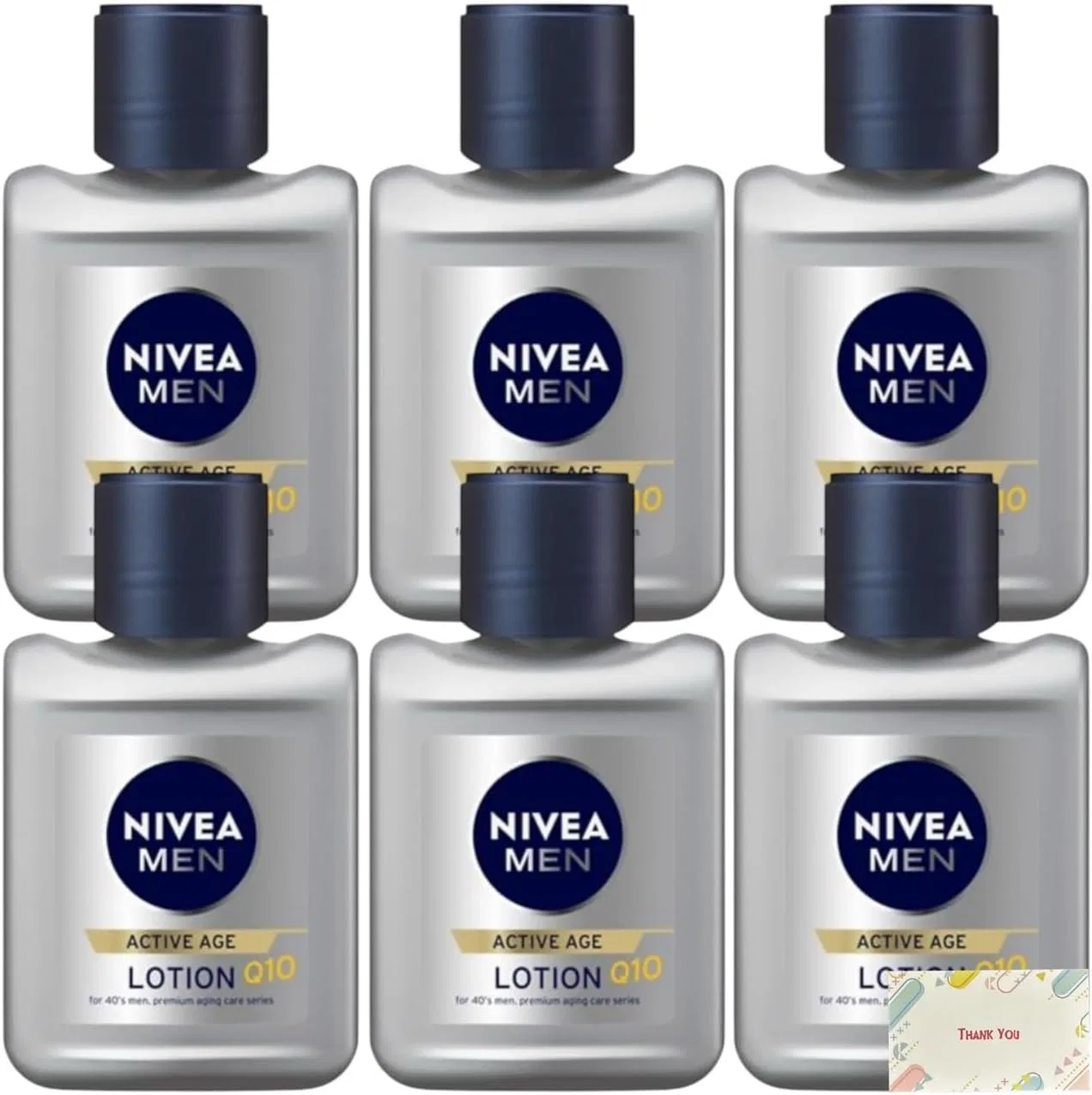 Лосьон для лица Nivea Men Active Age, 110 мл, набор 6 шт, бонус Kunutonn Original Logo