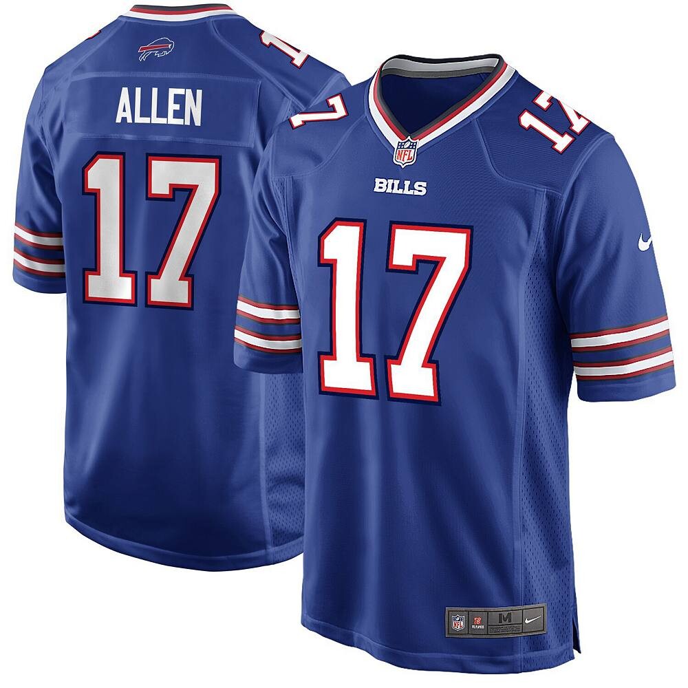 

Молодежная игровая майка Nike Josh Allen Royal Buffalo Bills, цвет Bil Blue
