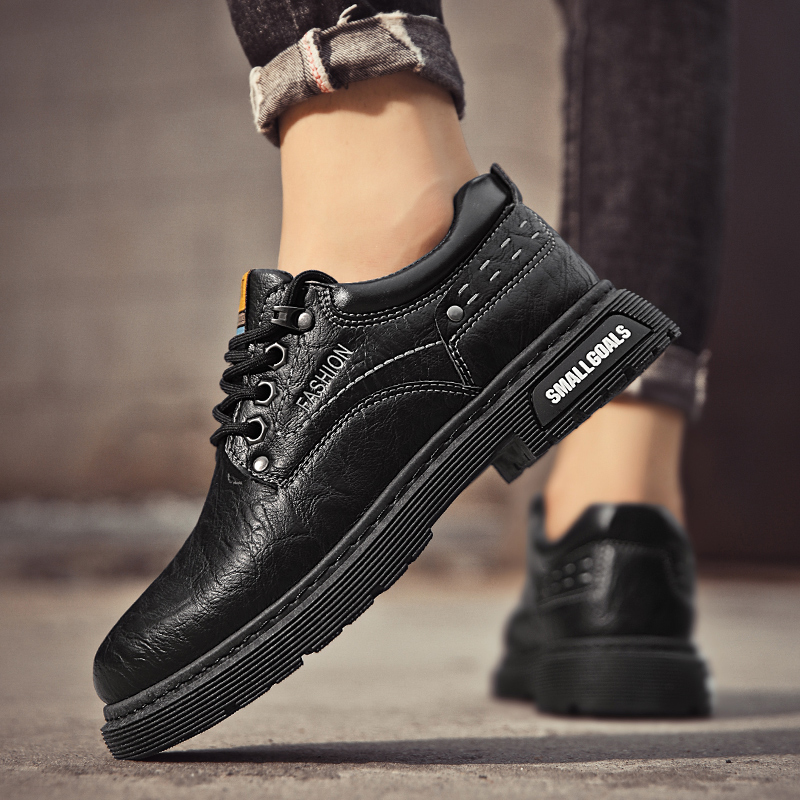 SHOUBA Мужские повседневные кроссовки Low Top черные, цвет Black — фото 4