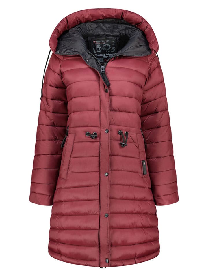 

ANAPURNA Стеганое пальто «Батигана» в бордоском цвете
