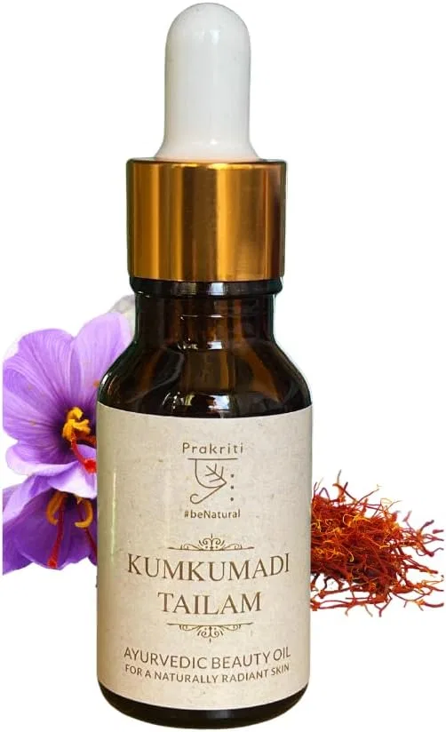 Масло для лица аюрведическое Kumukumadi Taira с шафраном Prakriti Be Natural 15 мл
