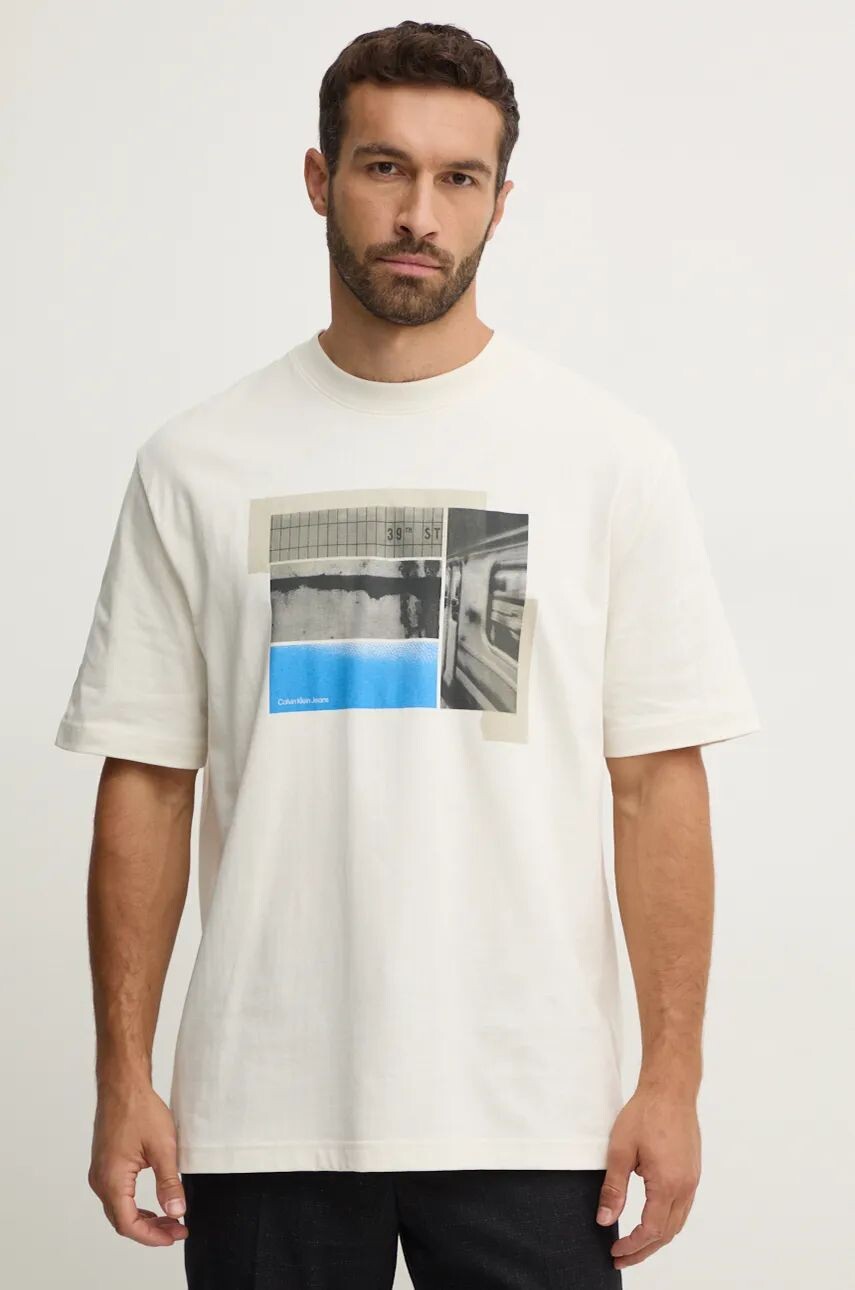 

Футболка Calvin Klein Jeans, бежевый