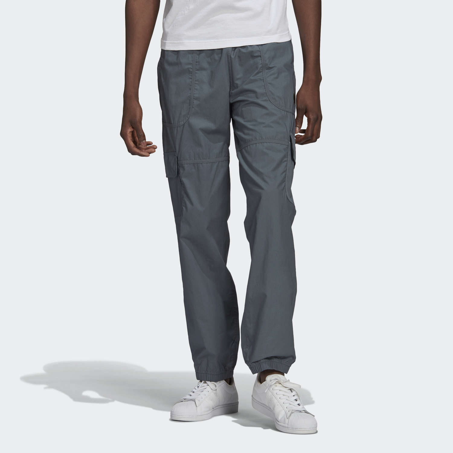 Футболка FASHION TP Спортивные брюки Мужские Тёмно-голубые Adidas Originals — фото 3