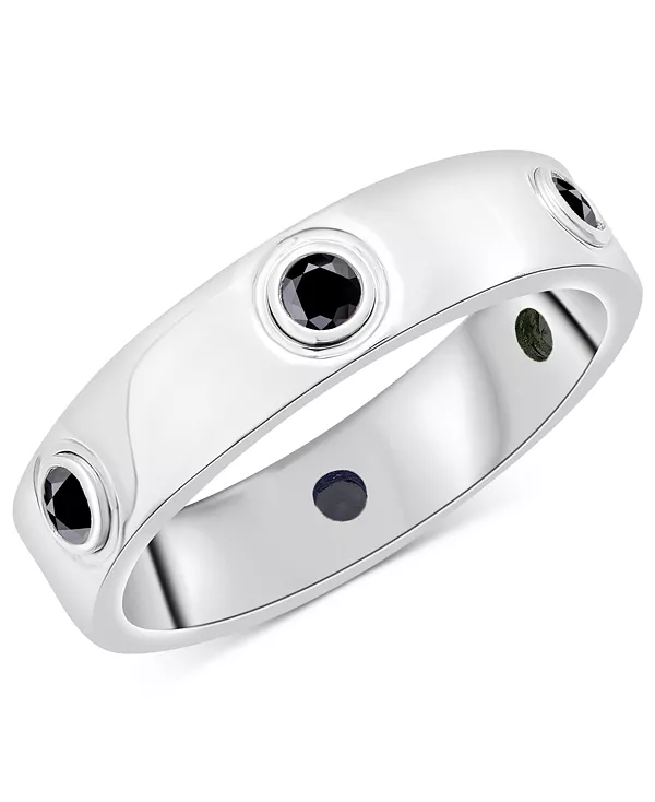 

Полированное кольцо из стерлингового серебра с оправой из оникса Macy'S, onyx