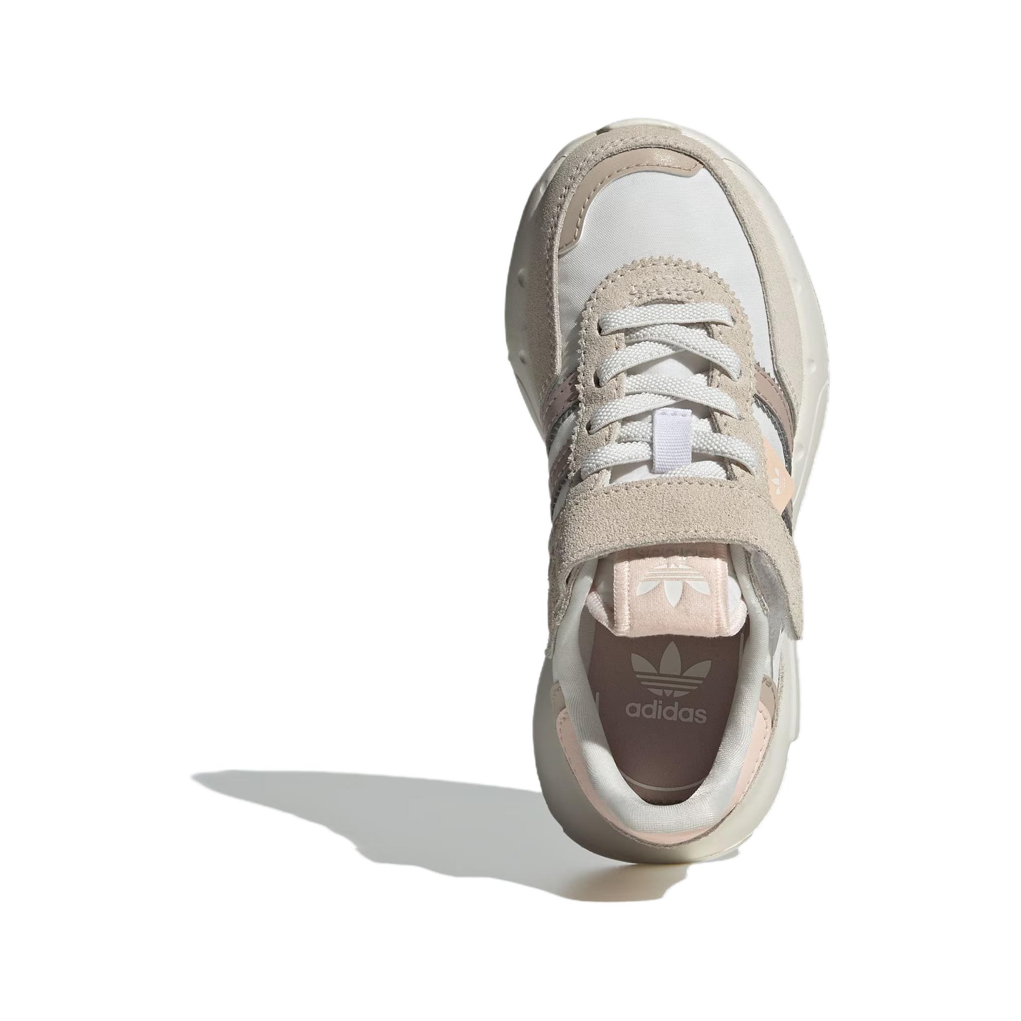Adidas Originals Детские кроссовки Retropy F2 с низким верхом, коричневые, белые, розовые, для детей 3–7 лет — фото 3