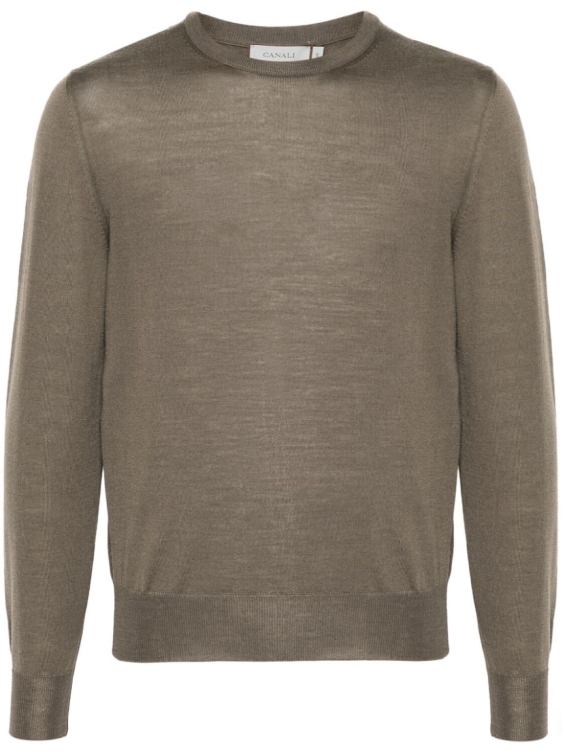 

Canali свитер с круглым вырезом, коричневый