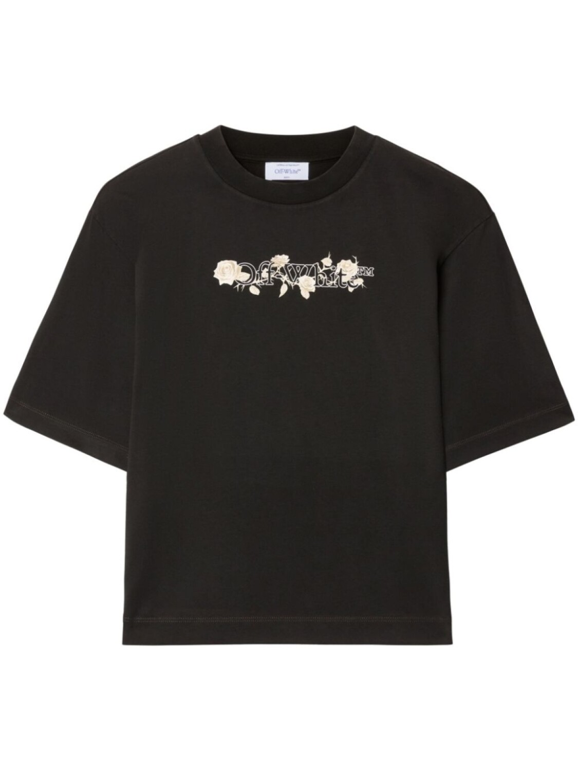 

Футболка Bookish Roses Off-White, черный