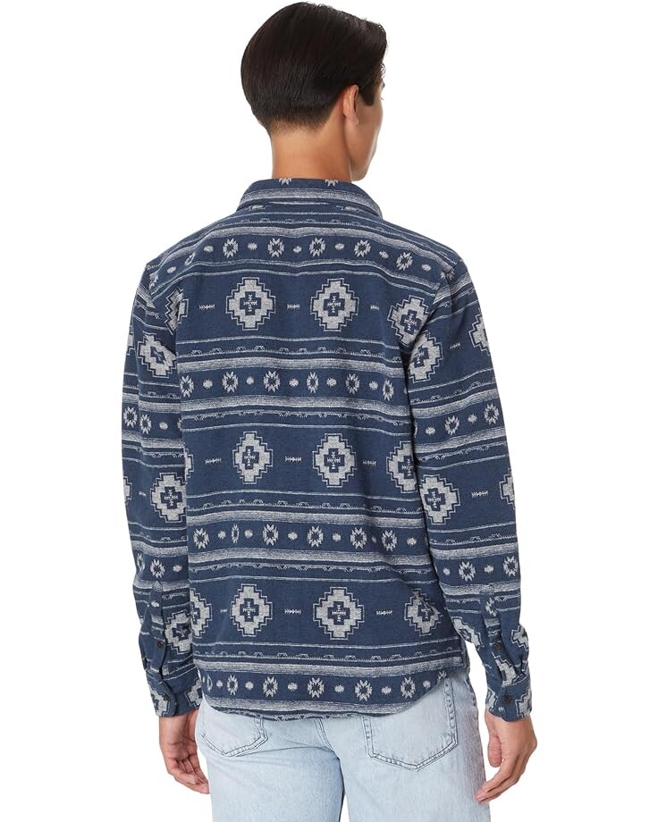 

Рубашка Lucky Brand Jaquard Workwear Long Sleeve Shirt, цвет Blue Grey