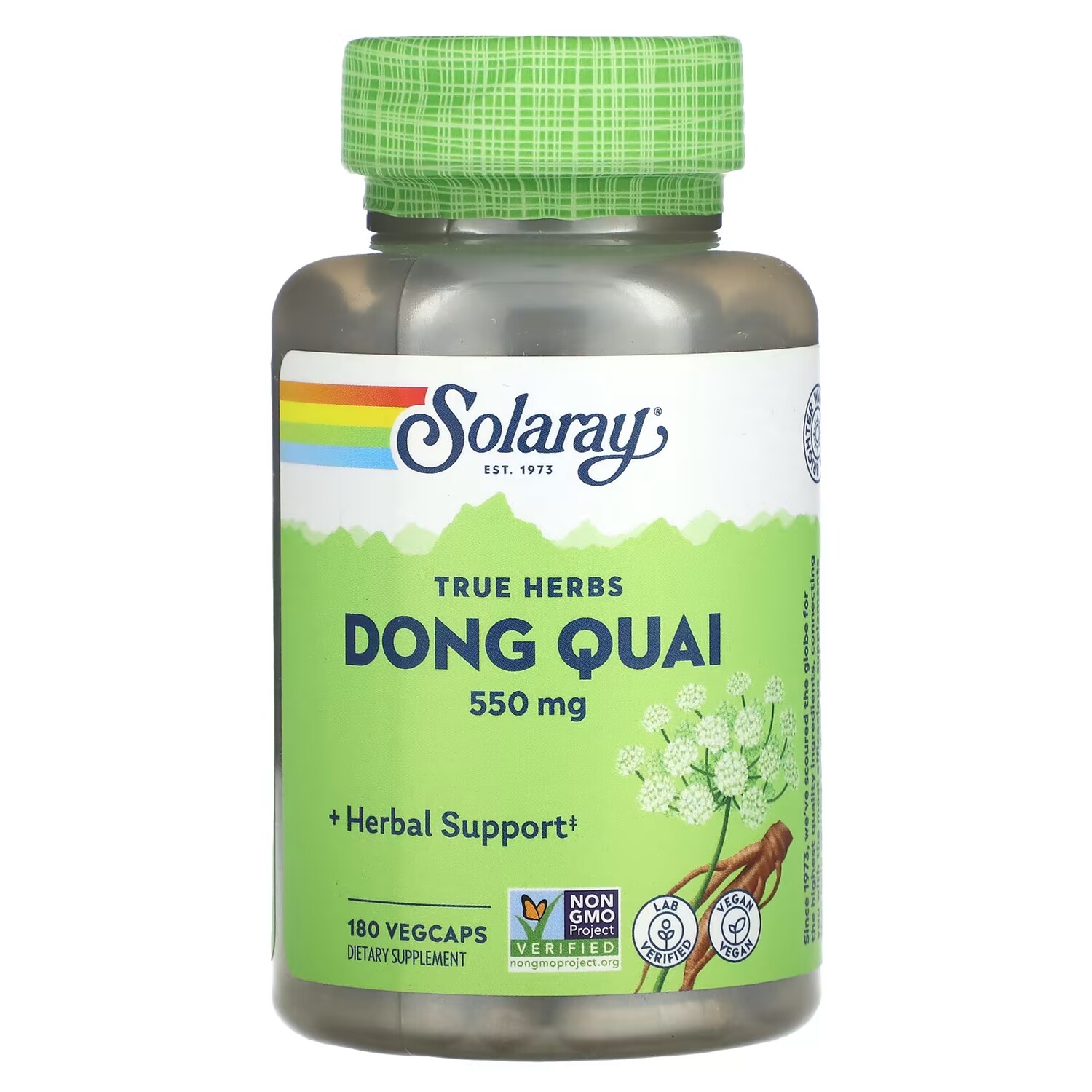 

Solaray True Herbs Dong Quai 550 мг 180 растительных капсул
