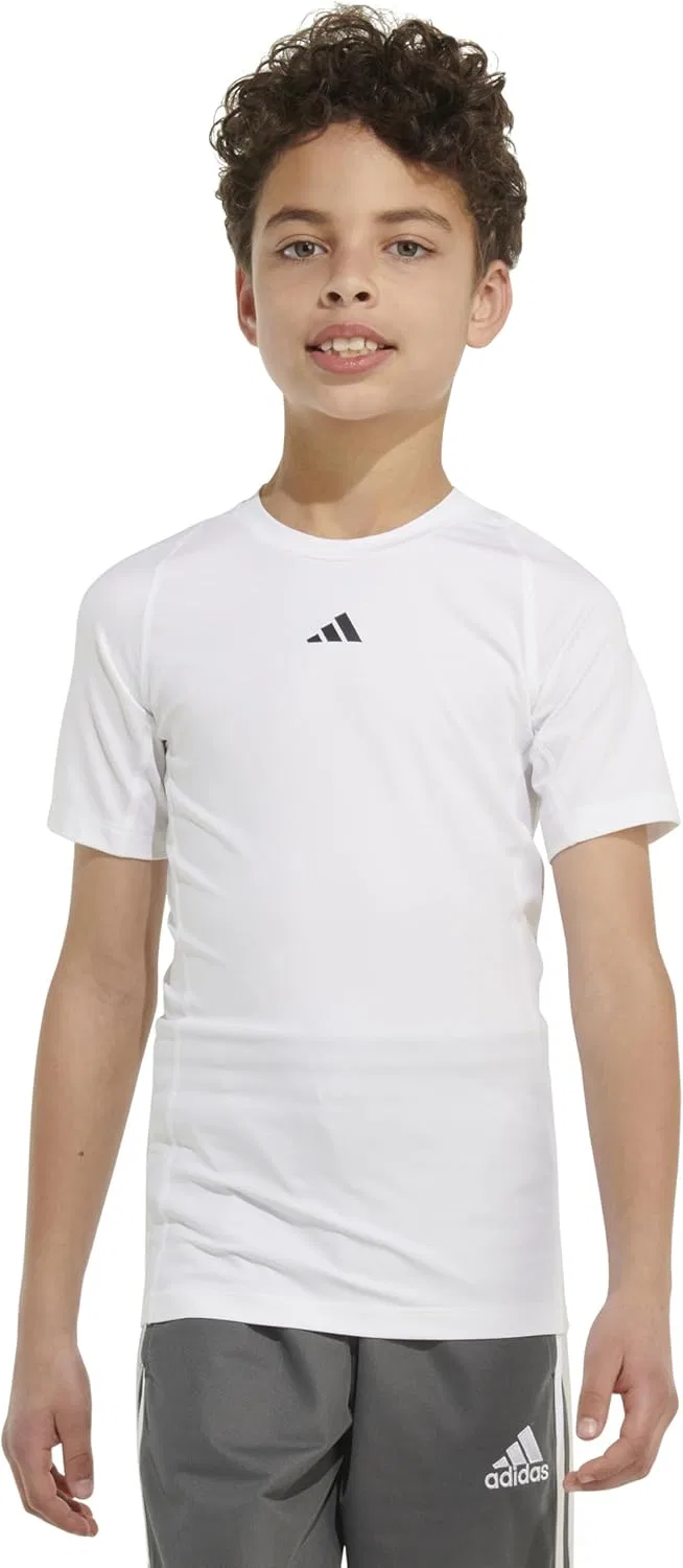 Компрессионная футболка с технологией AEROREADY, adidas, белый — фото 3