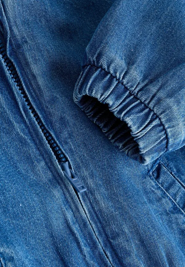 Джинсовая куртка прямого кроя с капюшоном и застежкой-молнией Next, Charcoal Grey Denim — фото 3