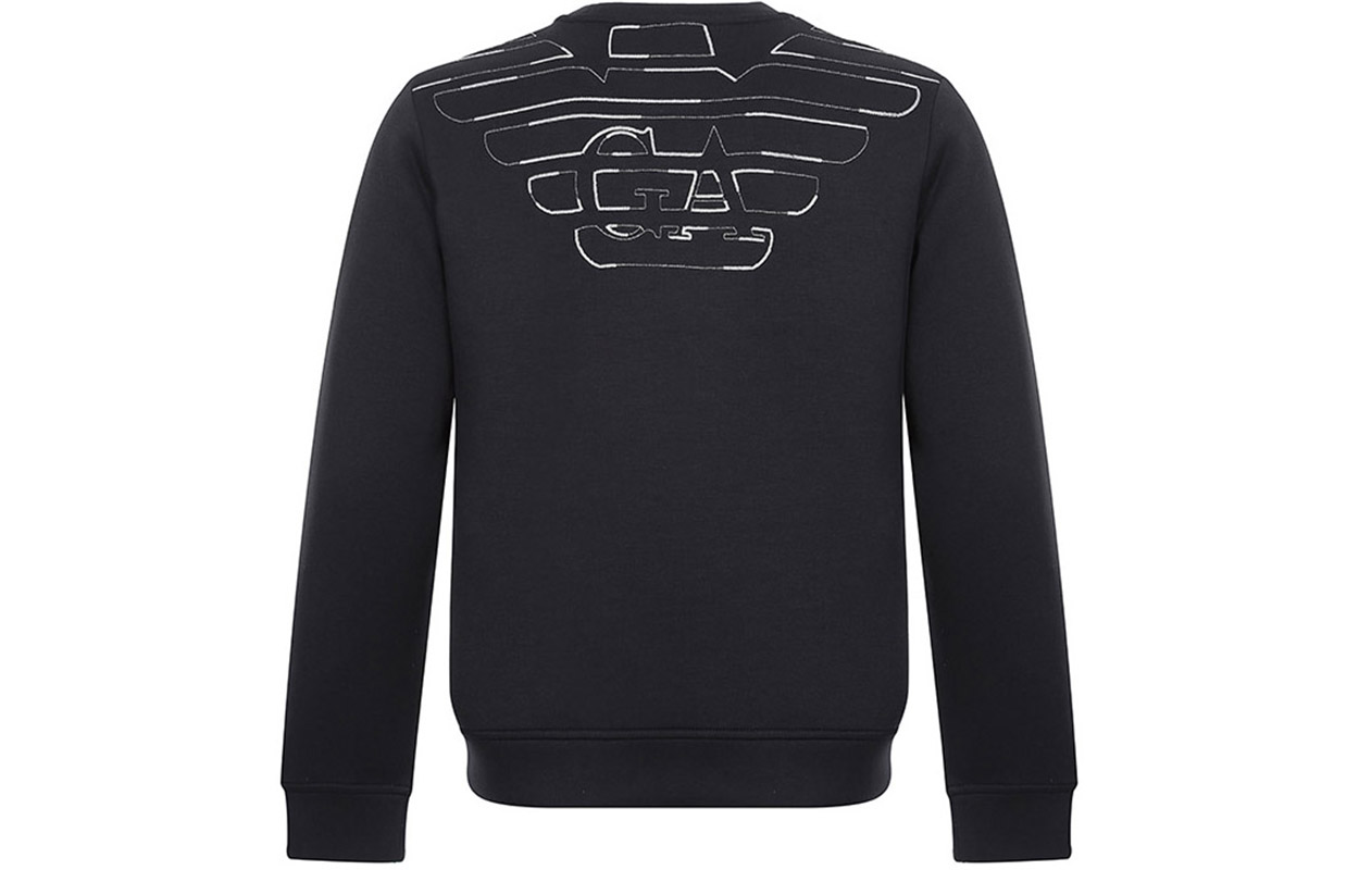 EMPORIO ARMANI Мужская синяя толстовка — фото 4