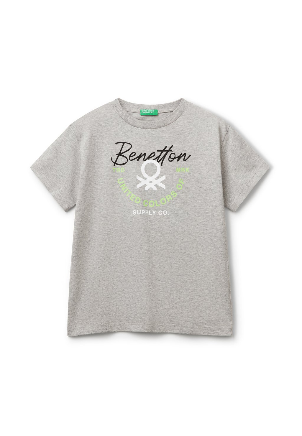 

Футболка с принтом WITH LOGO United Colors of Benetton, серый
