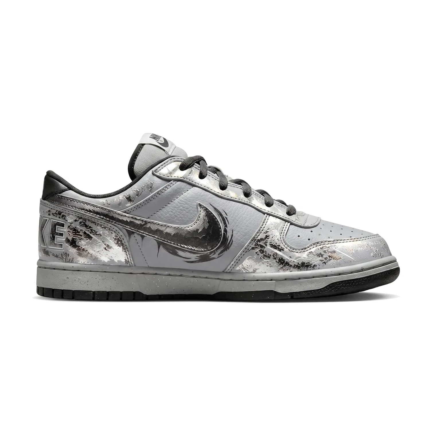 Кроссовки низкие Nike Big Meteorite Gray — фото 3