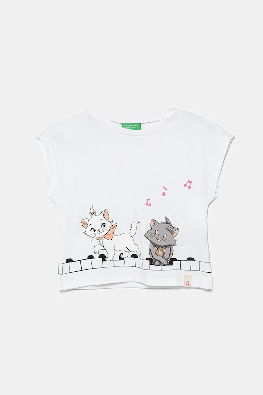 

Детская хлопковая футболка United Colors Of Benetton, белый