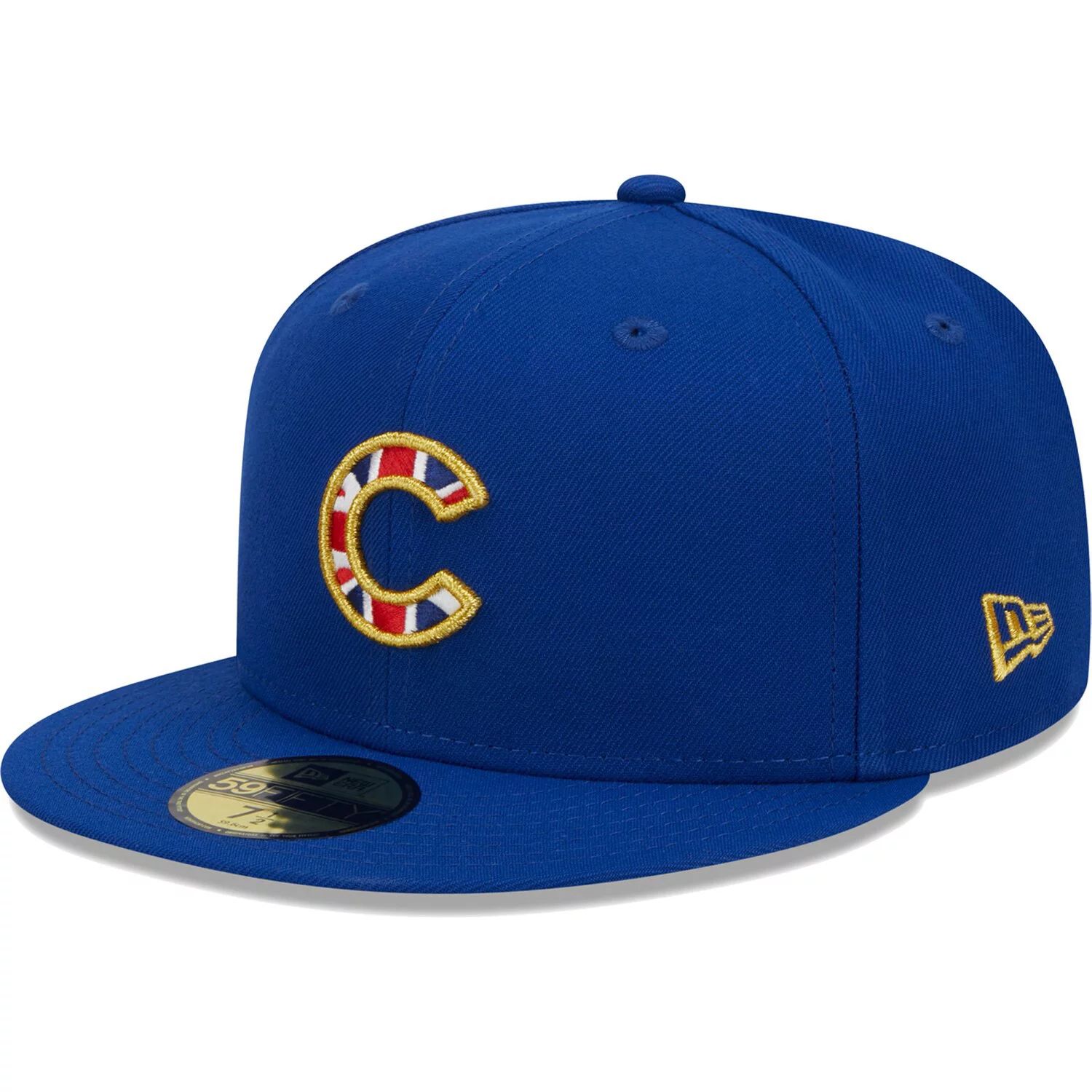 

Мужская облегающая шляпа с флагом New Era Royal Chicago Cubs 2023 MLB World Tour: London Series 59FIFTY