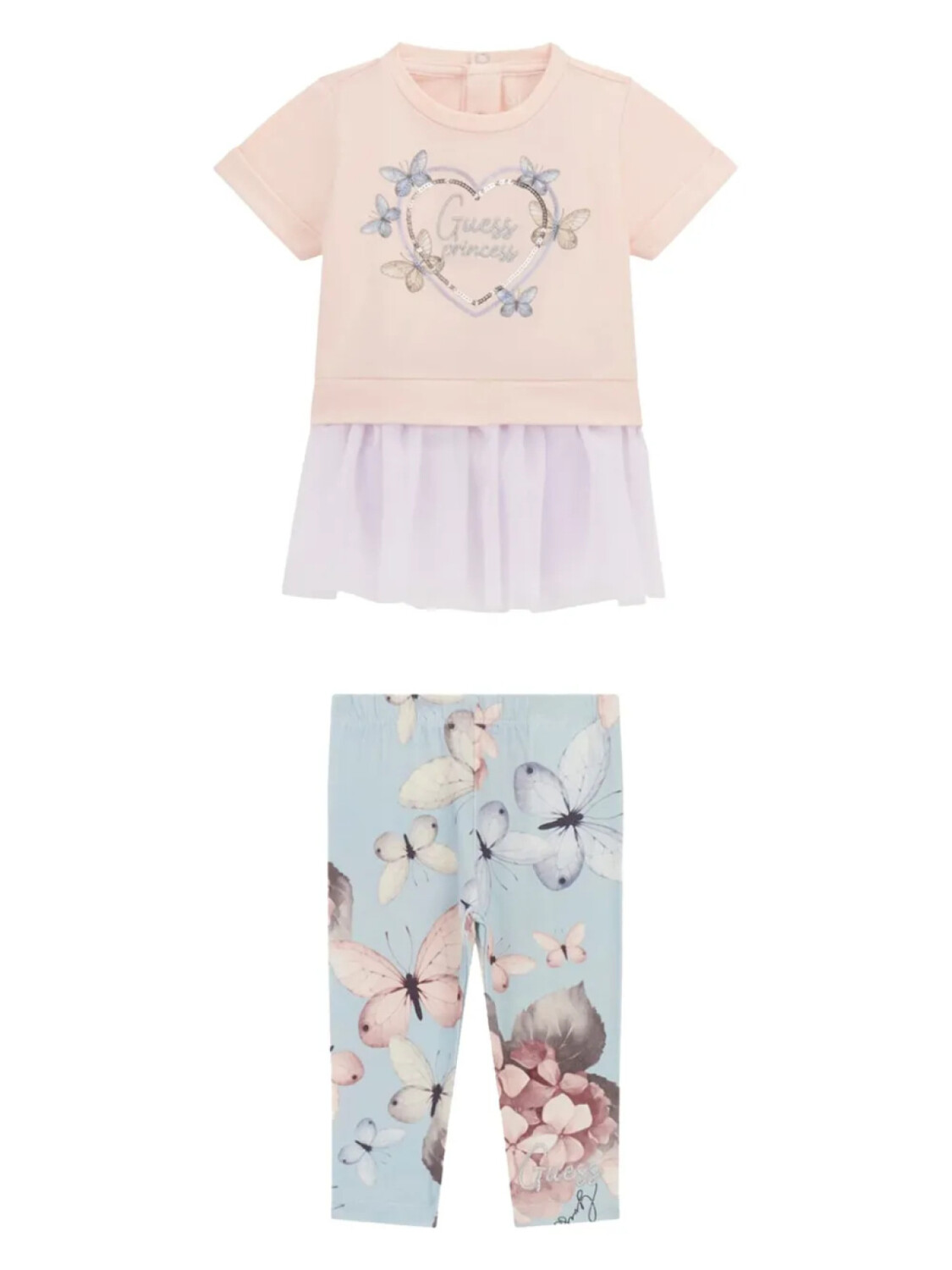 

Брюки с логотипом guess kids (комплект из двух штук), розовый