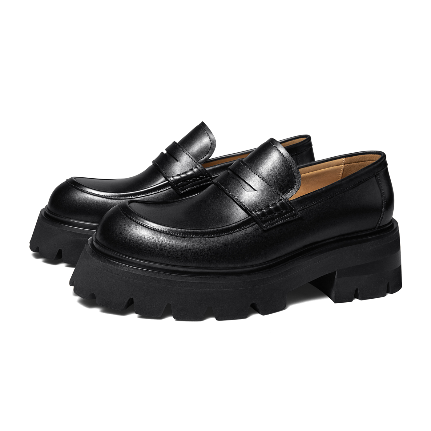 THOM WILLS Лоферы British Style Casual Versatile Slip on Loafers Men's Black — фото 3