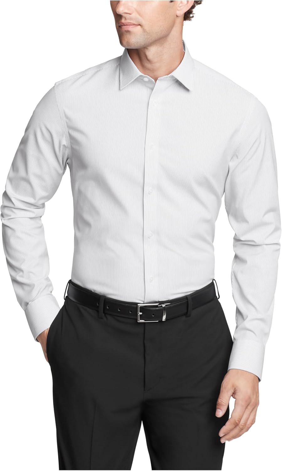 

Мужская рубашка Calvin Klein Slim Fit из тонкого хлопкового эластичного материала, Graphite