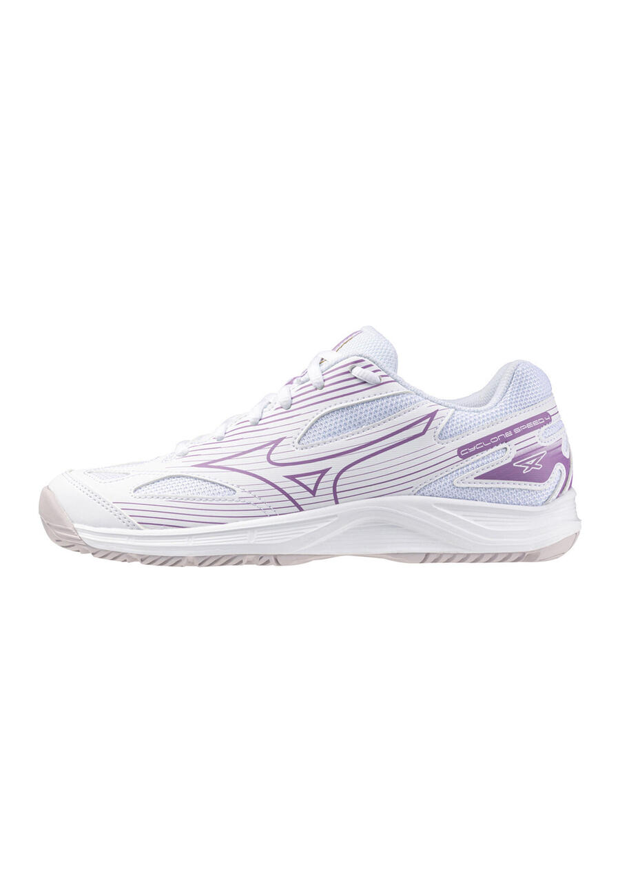 Кроссовки для волейбола Mizuno Cyclone Speed 4 женские, для игры в помещении, V1GC237000, белые — фото 3