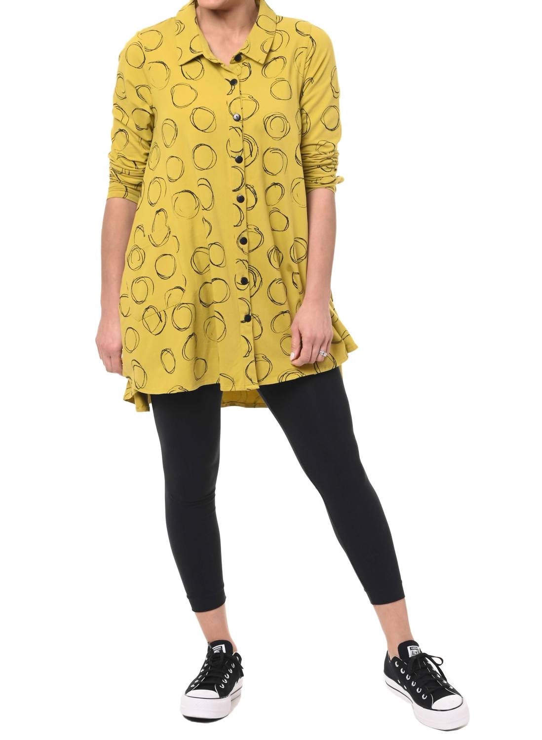 

Рубашка на пуговицах с воротником Lauryn в цвете Moss Orbit Tulip Clothing, Moss Orbit