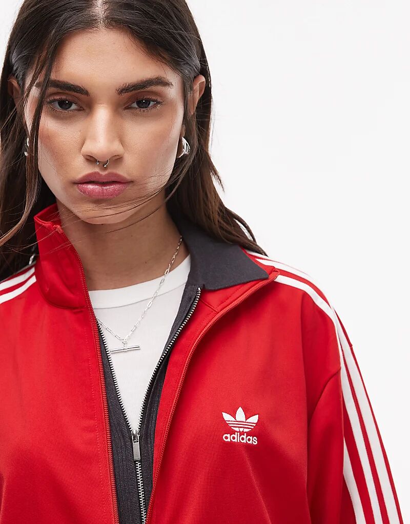 Спортивный топ adidas Originals Firebird красного цвета — фото 2