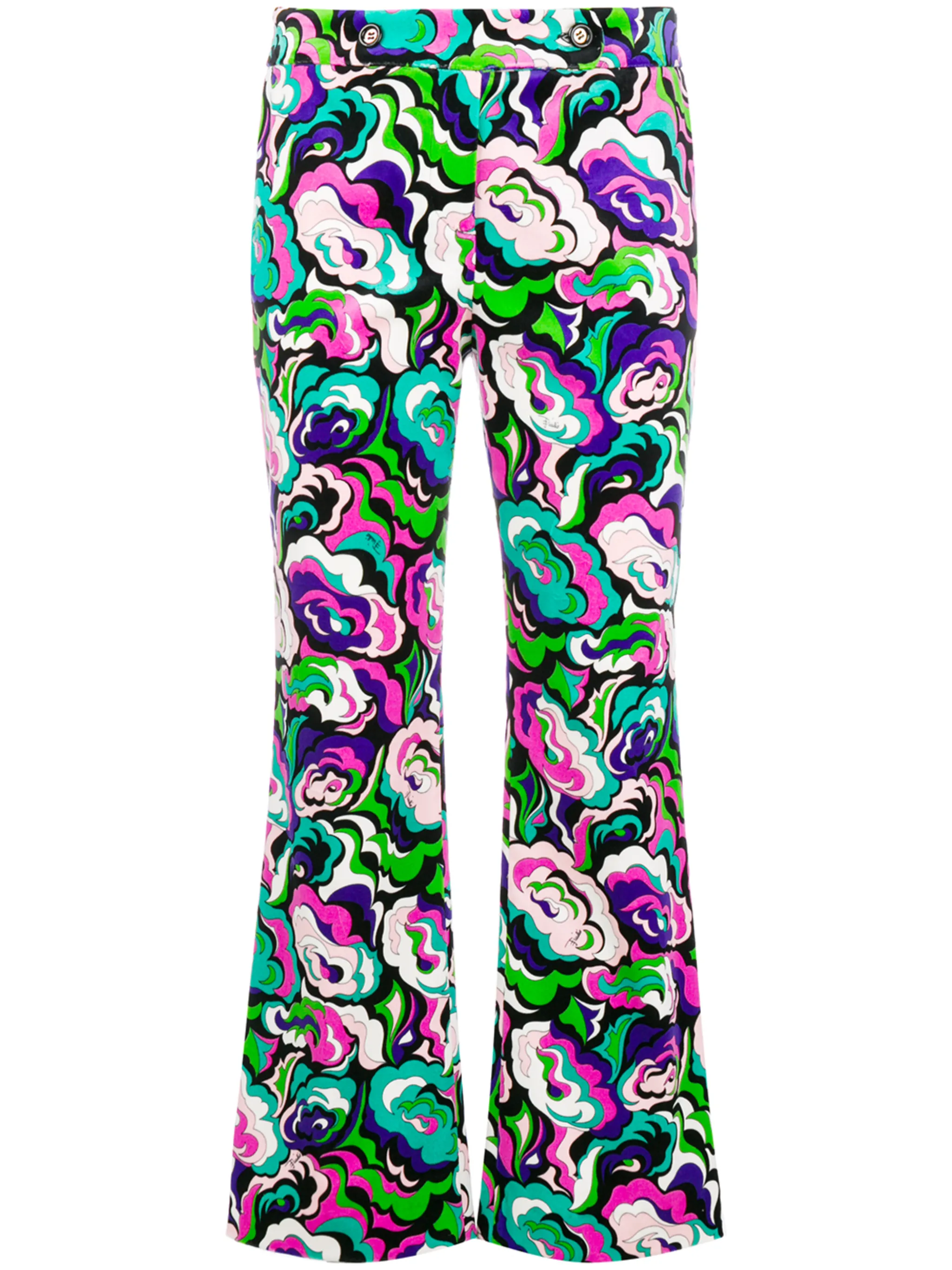 

Укороченные расклешенные брюки Pucci, зеленый