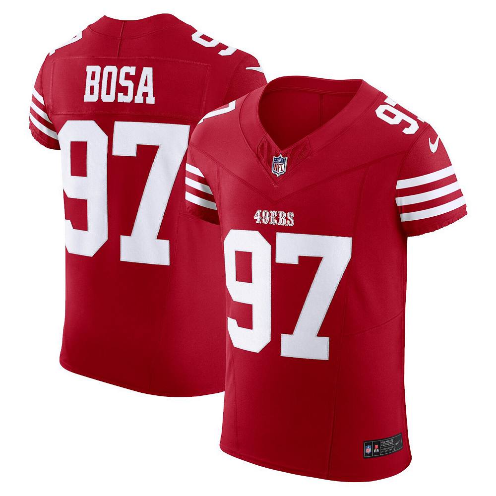 

Мужские кроссовки Nike Nick Bosa Scarlet San Francisco 49ers Vapor F. Элитный Джерси, красный