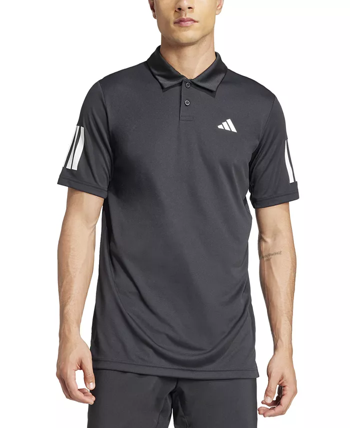 

Мужская теннисная поло Club с технологией Climacool и тремя полосками adidas, черный