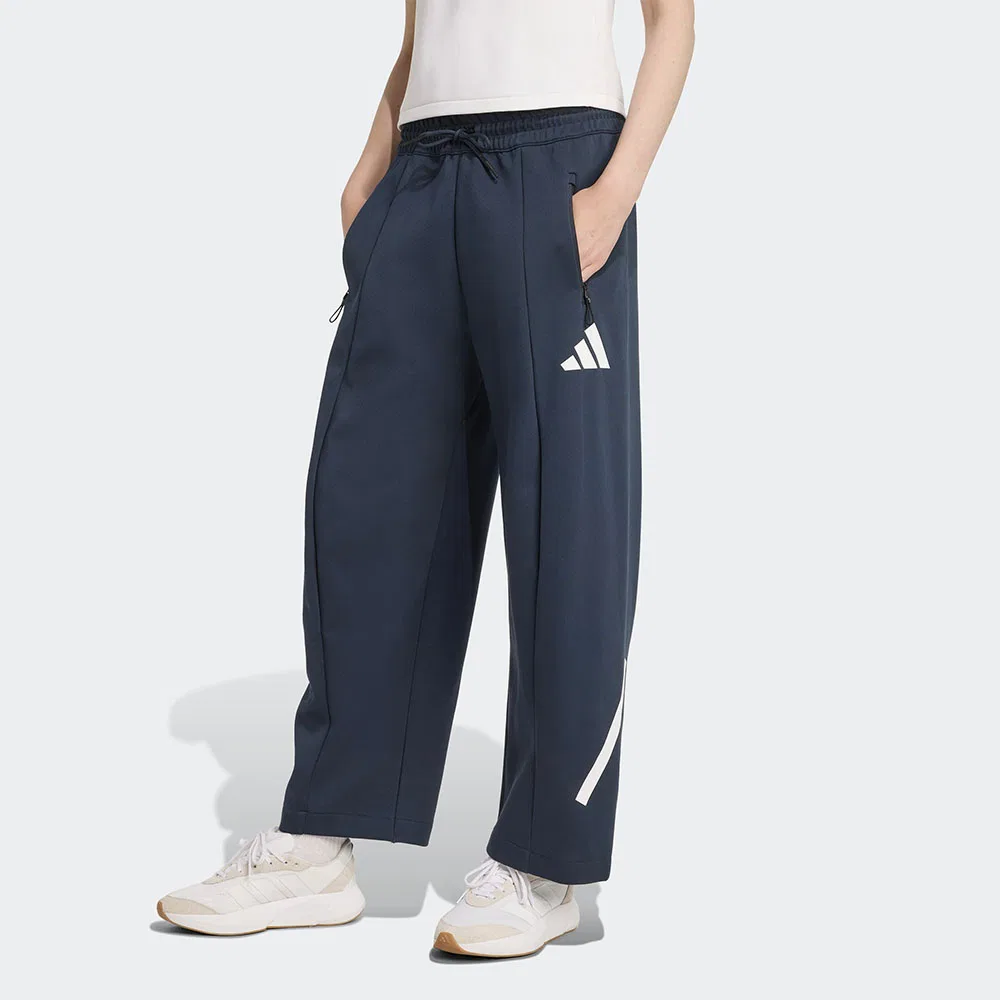 Женские спортивные брюки Z.N.E. с открытым низом, цвета Aura Ink, от Adidas