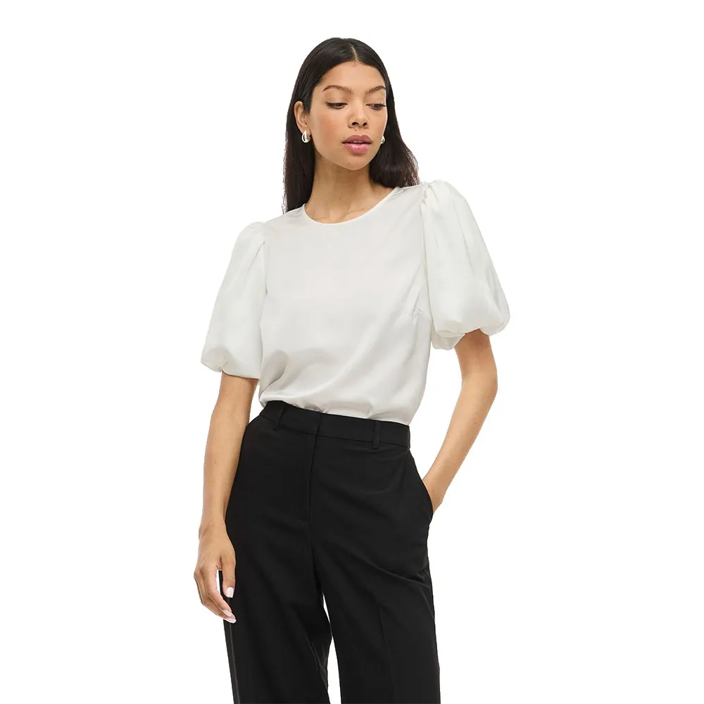 

Блузка с коротким рукавом Vila Ellette Satin Puff, белый