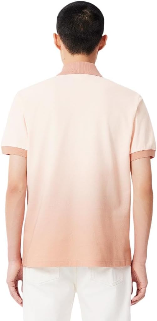Lacoste мужская классическая футболка поло с градиентом, Light Beige & Latte — фото 3