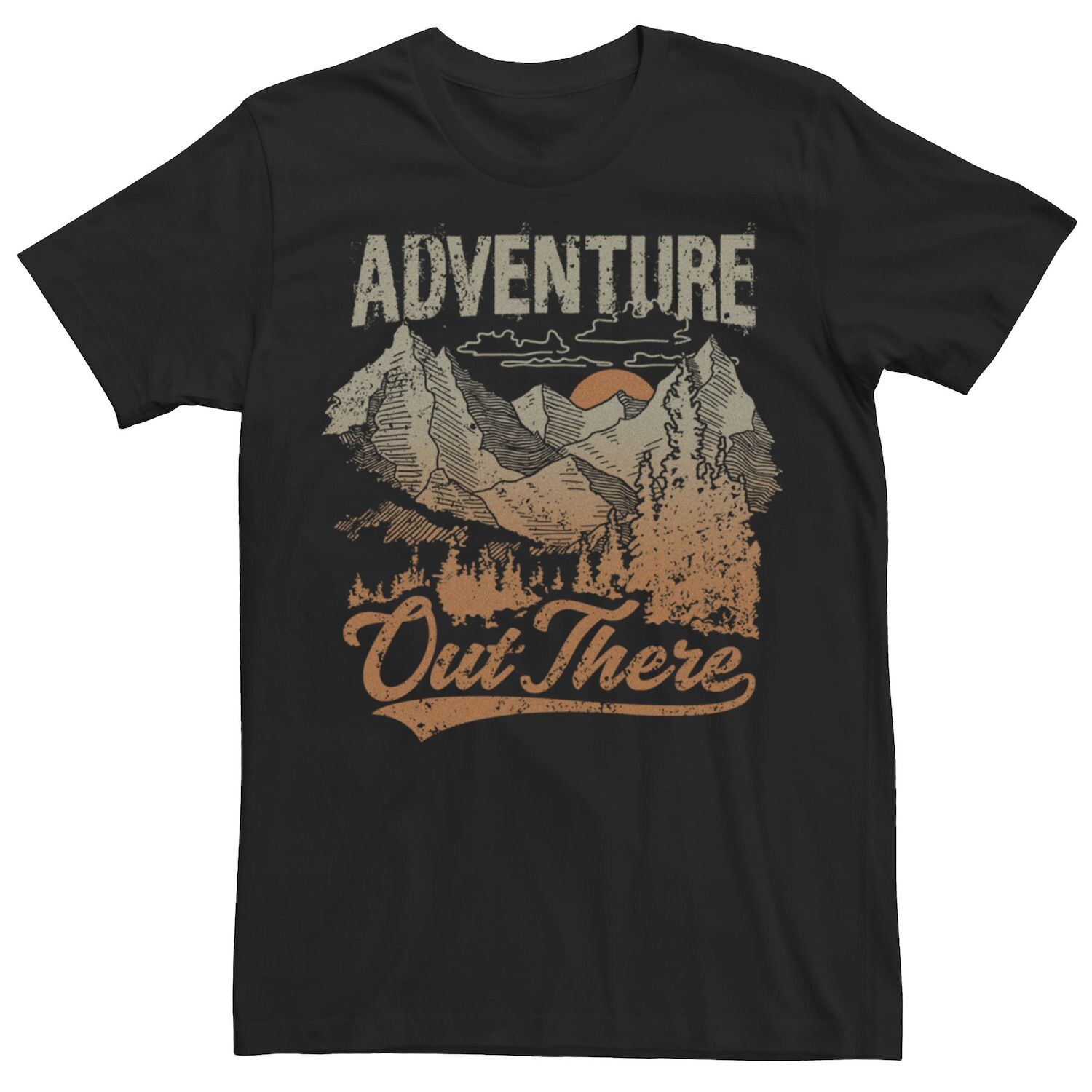 

Мужская футболка Adventure Out There с градиентом Mountain Range Licensed Character