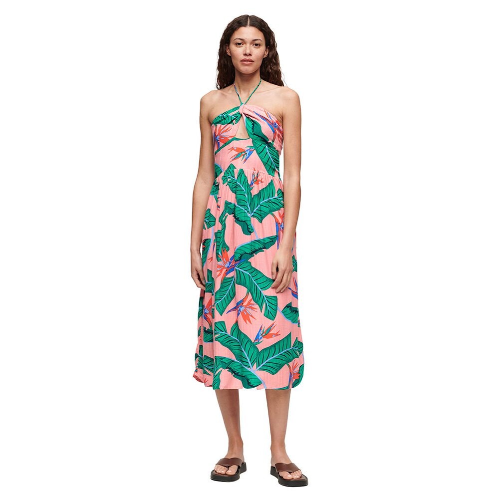 

Платье Superdry Cut Out Midi, розовый
