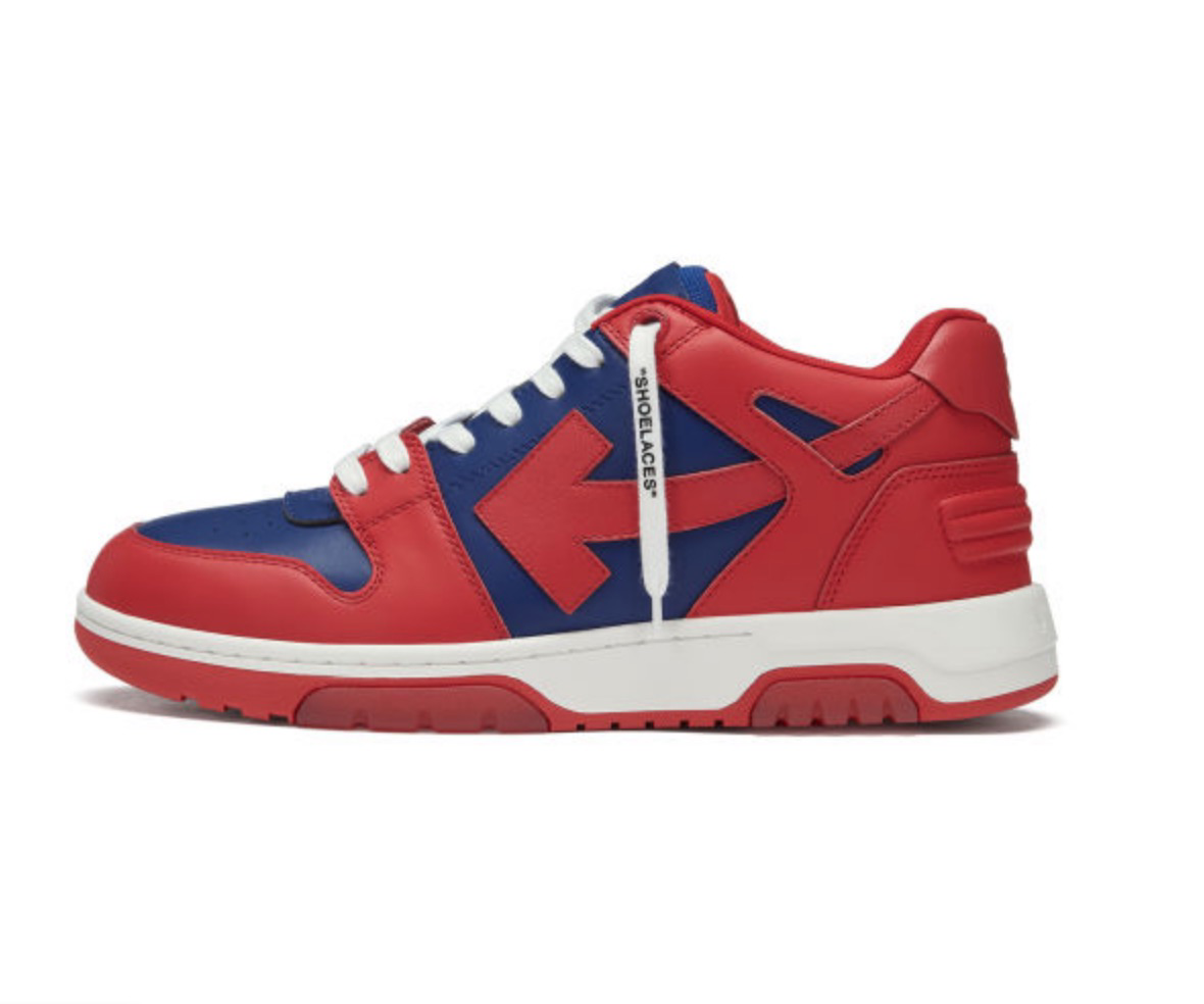 

OFF-WHITE Кроссовки для скейтбординга OFF WHITE Out Of Office Mid Top, мужские, красные, синие