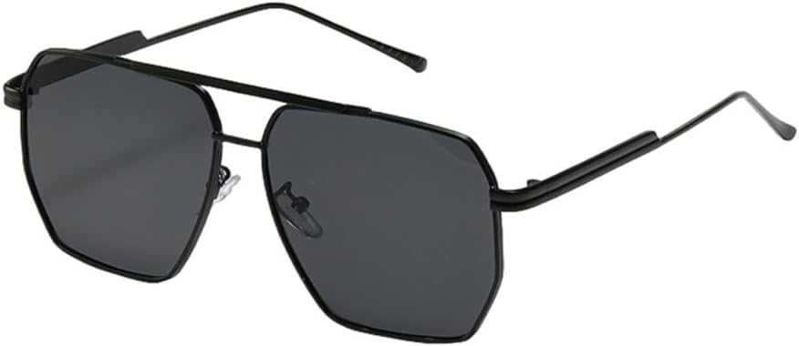 

Солнцезащитные очки MUTYNE в большой оправе для мужчин, с металлическим двойным мостиком, квадратной формой, защитой от УФ-излучения UV400, для женщин, желто-коричневые, Black