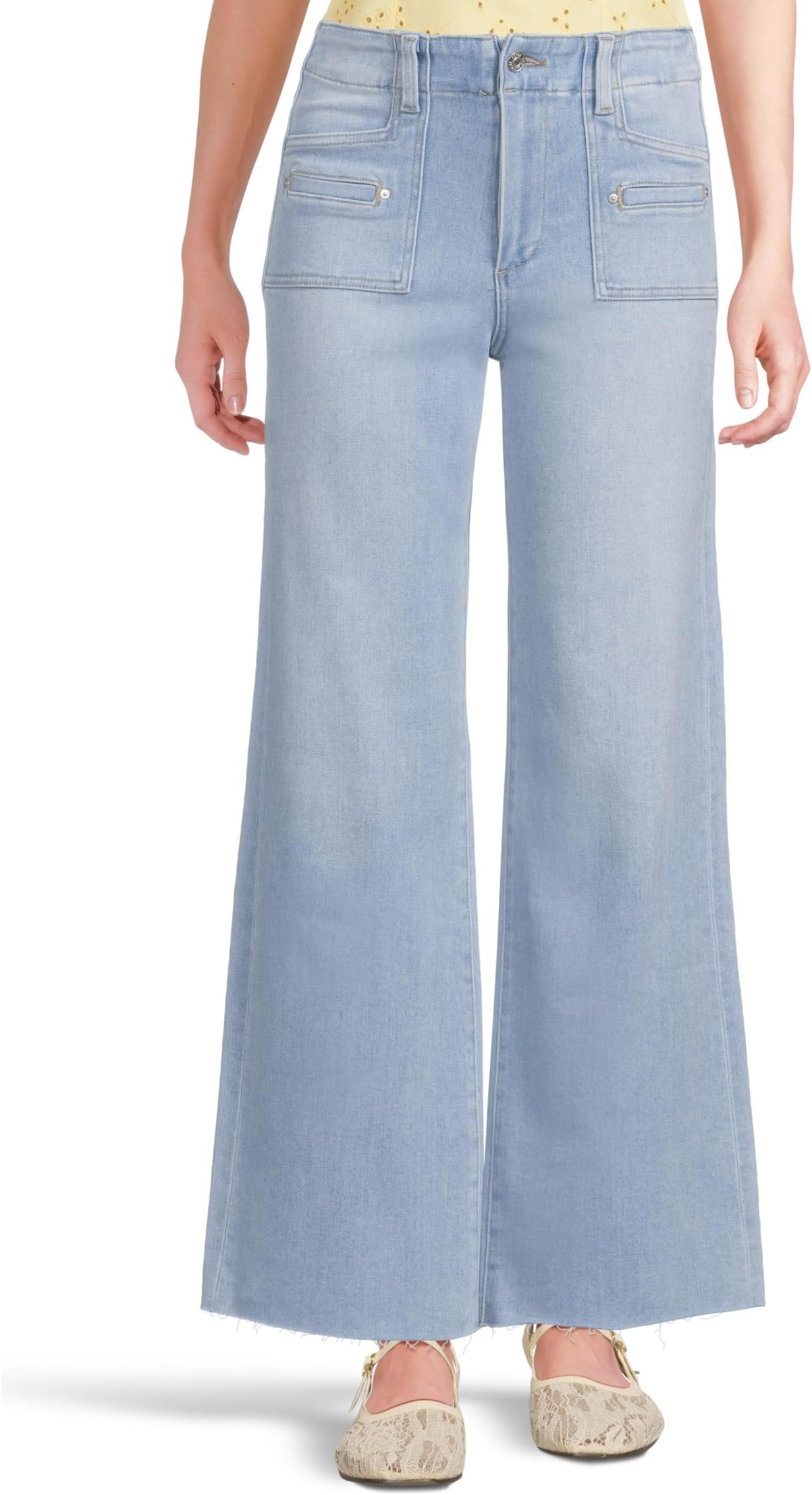 

Джинсы Paige Anessa 31 Welt Patch Pockets And Raw Hem in Upstream, Upstream