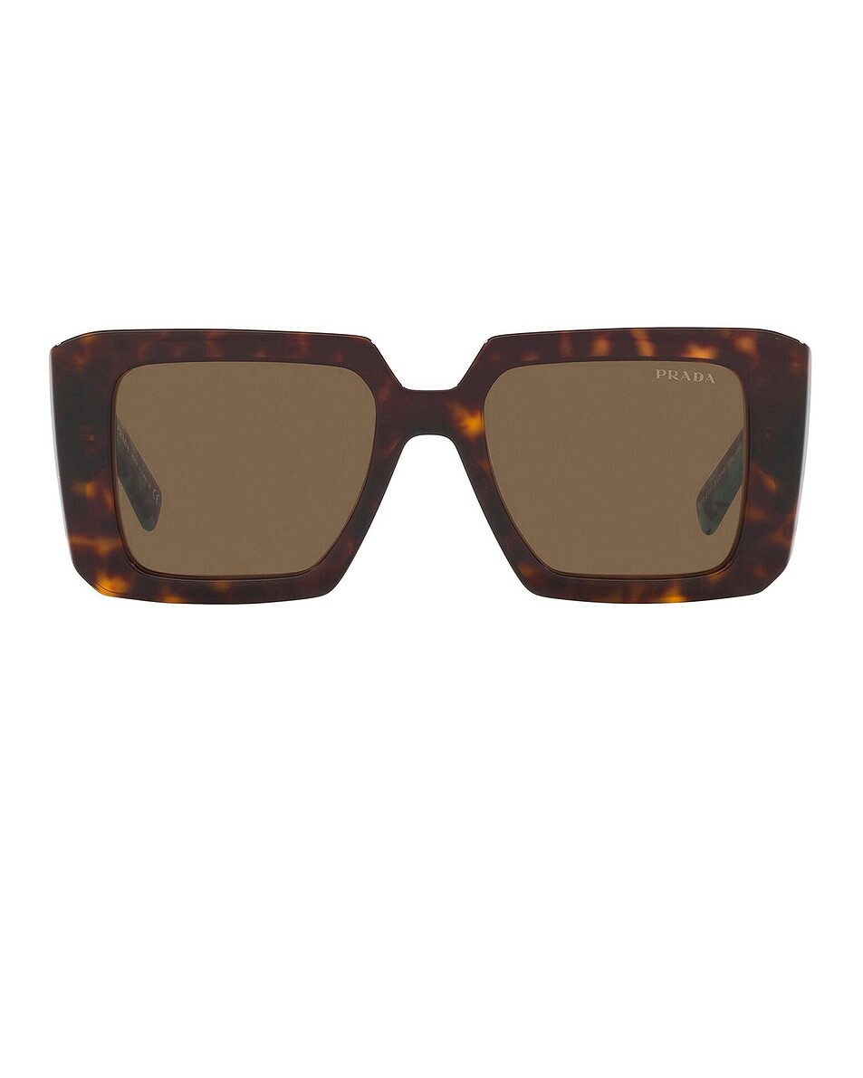 

Квадратные солнцезащитные очки Prada, цвет Tortoise