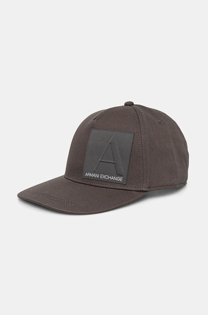 

Хлопковая бейсболка Armani Exchange, серый