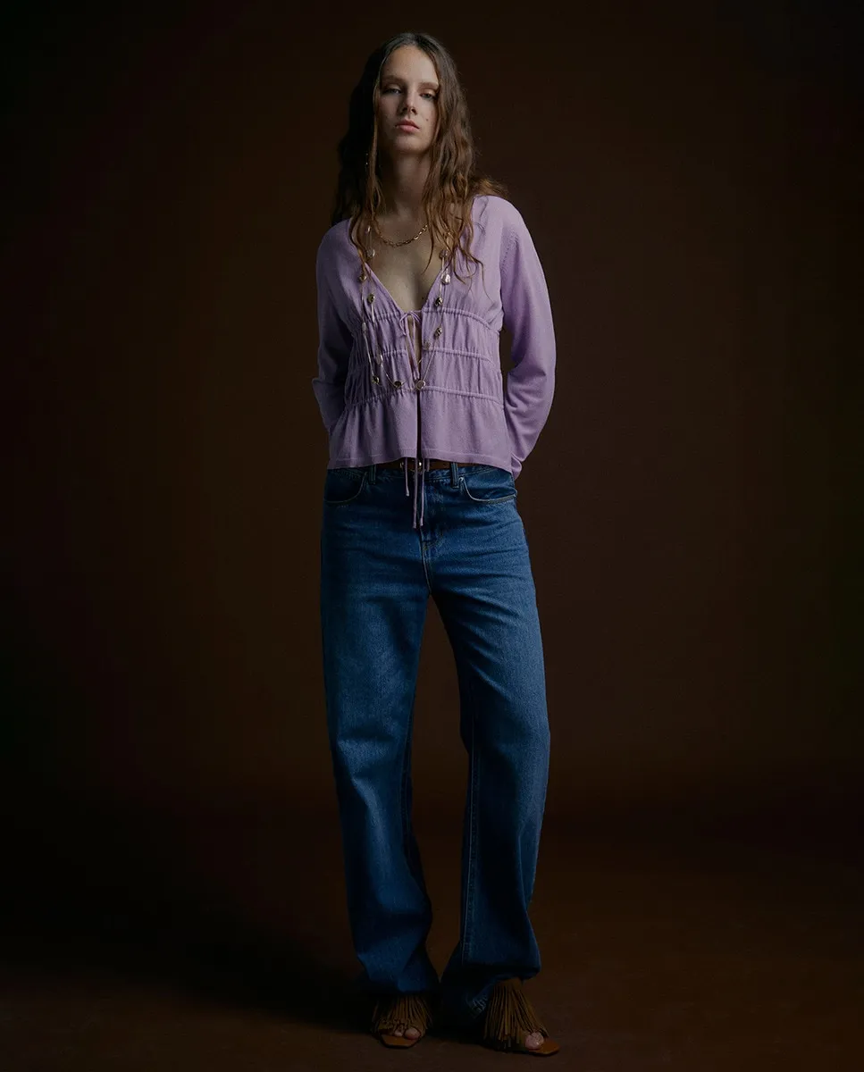 

Джерси с туннелями и шнурком Sfera, сиреневый