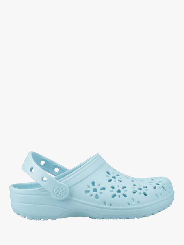 

Детские классические кроки с цветочным вырезом Crocs, Aquamarine