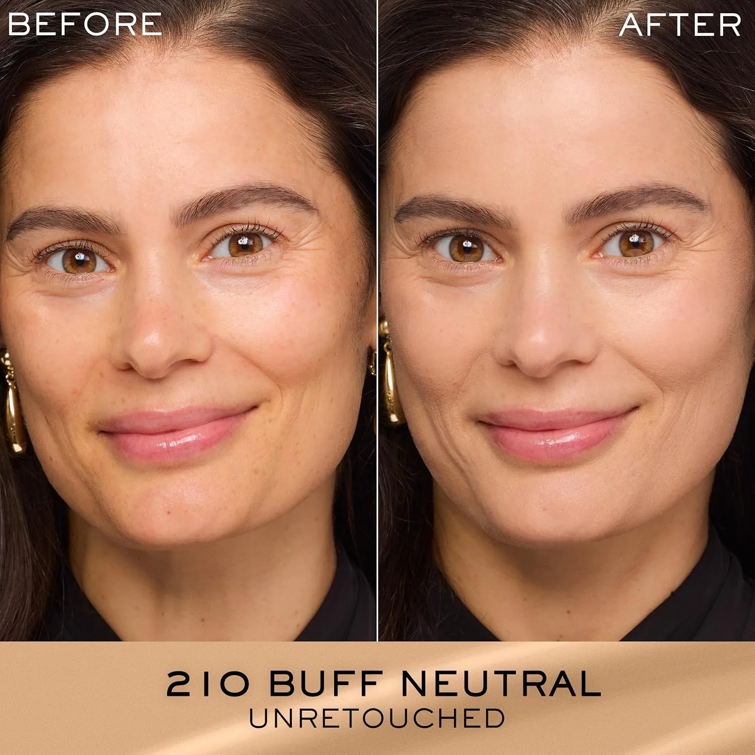 Тональный крем Lancôme Renergie Lift Makeup Foundation - легкая и увлажняющая формула, среднее-плотное покрытие, SPF 27, антивозрастной, лифтинг- и укрепляющий эффект, стойкость до 12 часов., 210 Buff N: light-medium skin tones with neutral unde... — фото 3