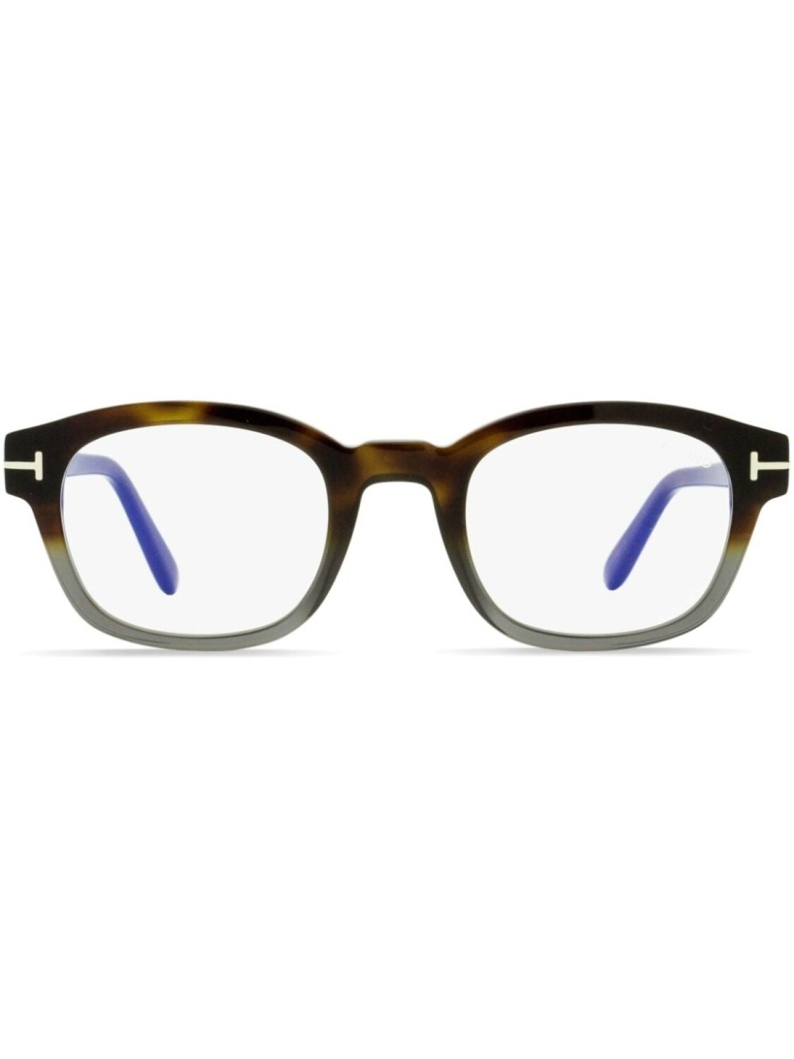 

TOM FORD Eyewear очки Blue Block в квадратной оправе, коричневый