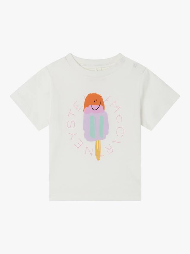 

Детская хлопчатобумажная футболка ice lolly Stella McCartney Kids, белый